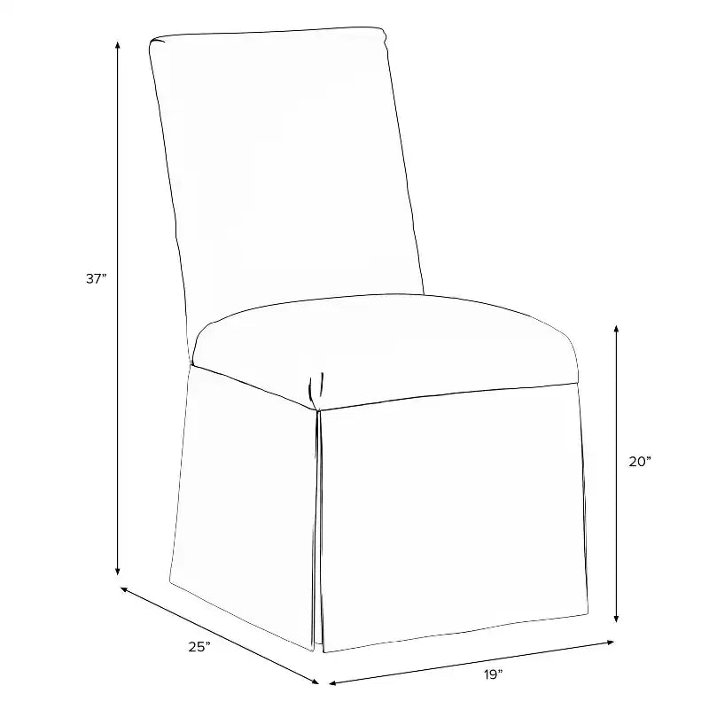 Skyline Furniture James Sedia da pranzo senza braccioli con fodera rimovibile