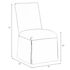 Skyline Furniture James Sedia da pranzo senza braccioli con fodera rimovibile