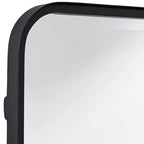 Specchio da parete Uttermost Liguria rettangolare con bordi arrotondati, moderno, con cornice in ferro nero smussato, largo 24 pollici, per bagno, camera da letto, soggiorno, ingresso di casa