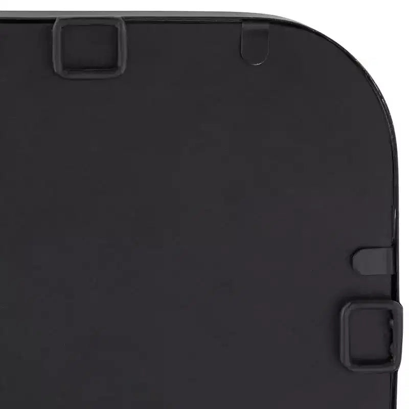 Specchio da parete Uttermost Liguria rettangolare con bordi arrotondati, moderno, con cornice in ferro nero smussato, largo 24 pollici, per bagno, camera da letto, soggiorno, ingresso di casa