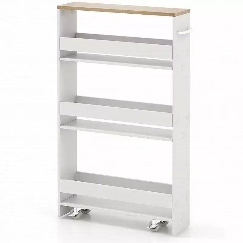 Carrello Portaspezie Stretto da Cucina Costway con Ruote e Manico