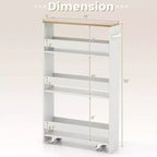 Carrello Portaspezie Stretto da Cucina Costway con Ruote e Manico
