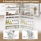 Carrello Portaspezie Stretto da Cucina Costway con Ruote e Manico