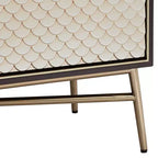 55 Downing Street Mobile moderno Auric in mogano e ottone, larghezza 35 1/2