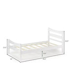 Costway Base Letto a Piattaforma Matrimoniale con Testiera e Supporto a Doghe in Legno