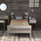 Costway Base Letto a Piattaforma Matrimoniale con Testiera e Supporto a Doghe in Legno