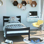 Costway Base Letto a Piattaforma Matrimoniale con Testiera e Supporto a Doghe in Legno
