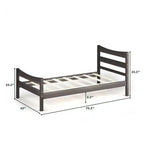 Costway Base Letto a Piattaforma Matrimoniale con Testiera e Supporto a Doghe in Legno
