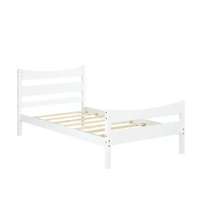 Costway Base Letto a Piattaforma Matrimoniale con Testiera e Supporto a Doghe in Legno