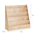 ECR4Kids Espositore per libri monofacciale Streamline con vano portaoggetti, scaffale per libri da classe