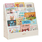 ECR4Kids Espositore per libri monofacciale Streamline con vano portaoggetti, scaffale per libri da classe