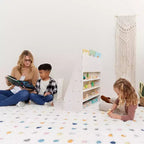 ECR4Kids Espositore per libri monofacciale Streamline con vano portaoggetti, scaffale per libri da classe