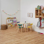 ECR4Kids Espositore per libri monofacciale Streamline con vano portaoggetti, scaffale per libri da classe