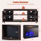 Mobile porta TV caminetto Costway 59'' con caminetto elettrico 1350W da 25'' e telecomando