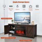 Mobile porta TV caminetto Costway 59'' con caminetto elettrico 1350W da 25'' e telecomando