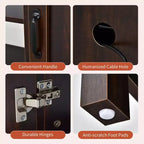 Mobile porta TV caminetto Costway 59'' con caminetto elettrico 1350W da 25'' e telecomando