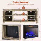 Mobile porta TV caminetto Costway 59'' con caminetto elettrico 1350W da 25'' e telecomando