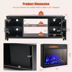 Mobile porta TV caminetto Costway 59'' con caminetto elettrico 1350W da 25'' e telecomando