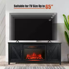 Mobile porta TV caminetto Costway 59'' con caminetto elettrico 1350W da 25'' e telecomando