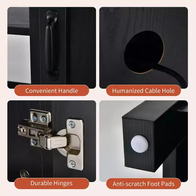Mobile porta TV caminetto Costway 59'' con caminetto elettrico 1350W da 25'' e telecomando