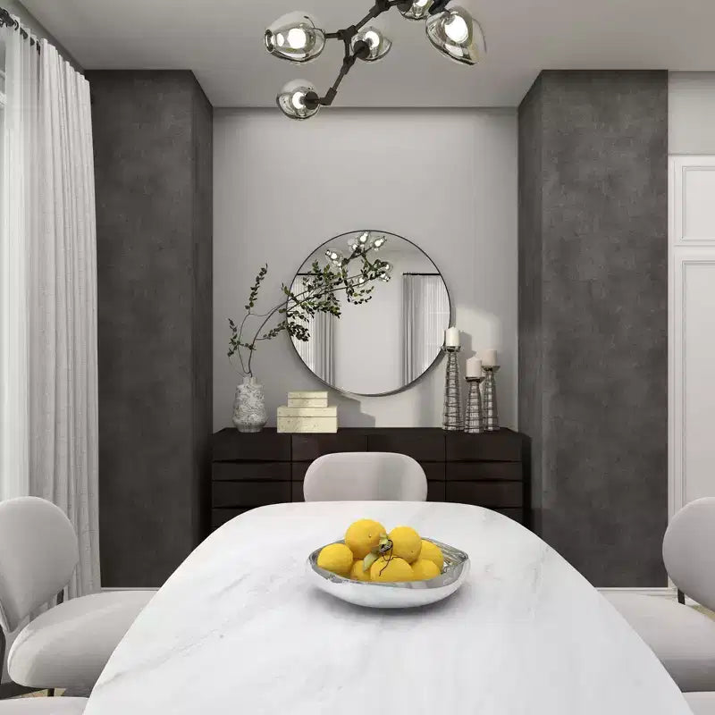 36 Contemporary Wood Round Wall Mirror - Olivia & May