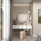 36 Contemporary Wood Round Wall Mirror - Olivia & May