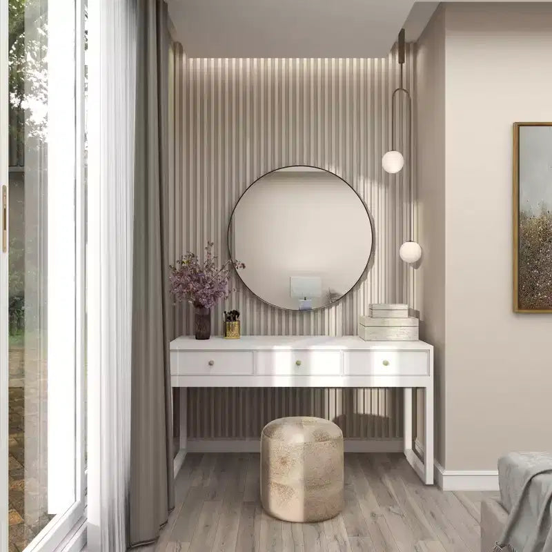 36 Contemporary Wood Round Wall Mirror - Olivia & May