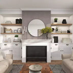36 Contemporary Wood Round Wall Mirror - Olivia & May