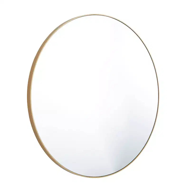 36 Contemporary Wood Round Wall Mirror - Olivia & May