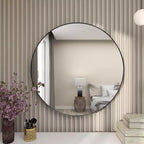 36 Contemporary Wood Round Wall Mirror - Olivia & May