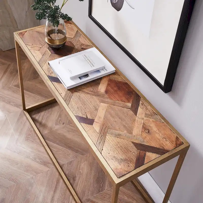Tavolo consolle SEI Furniture Darren in legno di recupero moderno