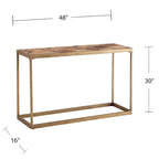 Tavolo consolle SEI Furniture Darren in legno di recupero moderno