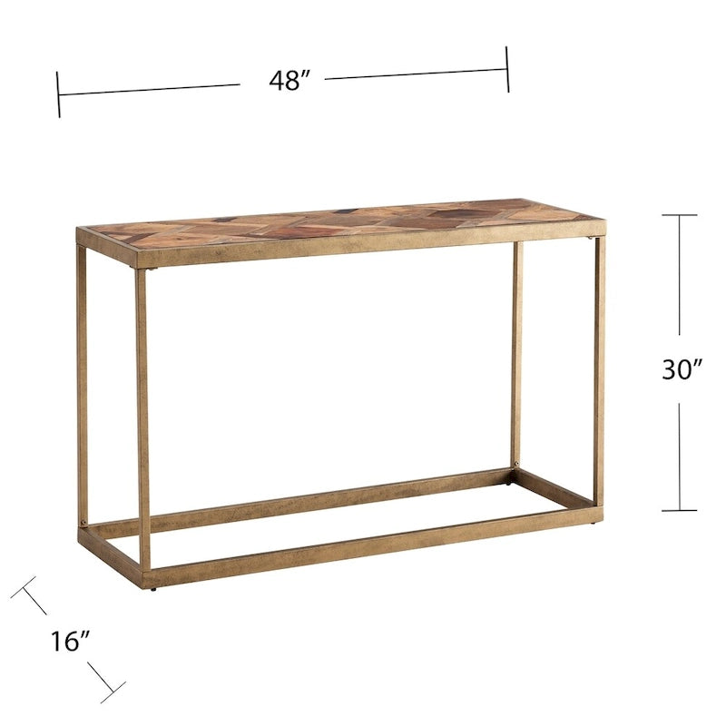 Tavolo consolle SEI Furniture Darren in legno di recupero moderno