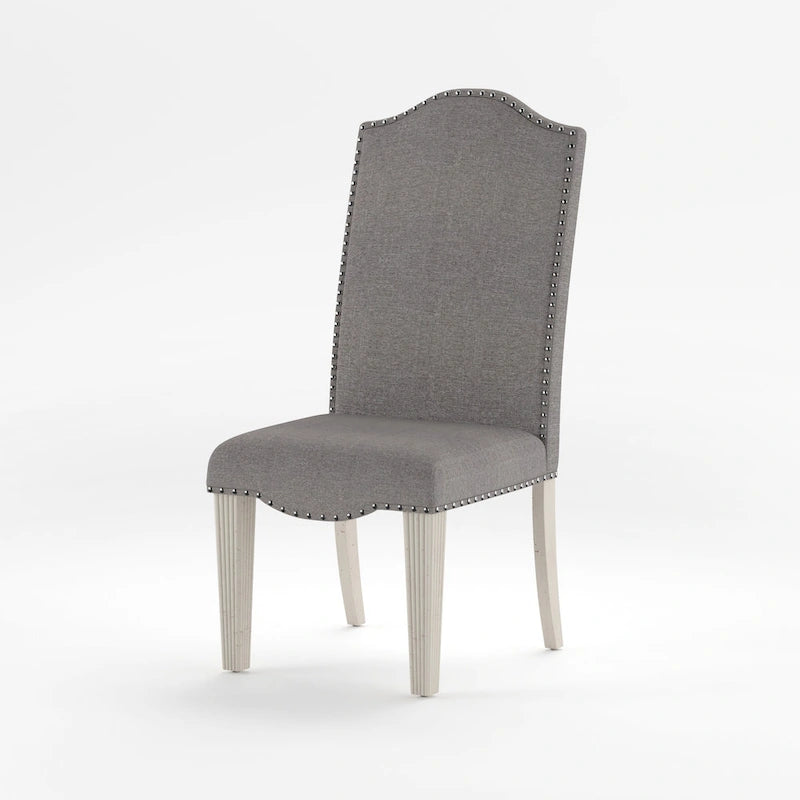 Sope Antique Grey Fabric Dining Chairs (Set of 2) by Furniture of America