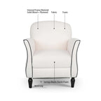 Upholstered Accent Chair with Wood Legs