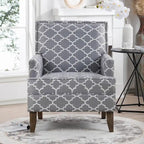 Upholstered Accent Chair with Wood Legs