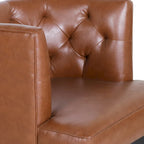 Poltrona decorativa Clough in tessuto o similpelle trapuntata di Christopher Knight Home
