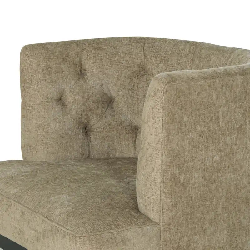 Poltrona decorativa Clough in tessuto o similpelle trapuntata di Christopher Knight Home