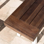 Jubilee Farmhouse Rectangle Acacia Wood Picnic Dining Bench by Christopher Knight Home