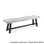 Jubilee Farmhouse Rectangle Acacia Wood Picnic Dining Bench by Christopher Knight Home