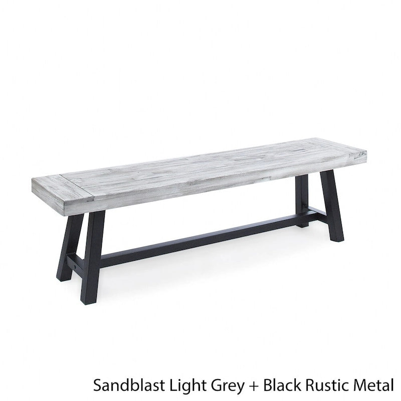 Jubilee Farmhouse Rectangle Acacia Wood Picnic Dining Bench by Christopher Knight Home