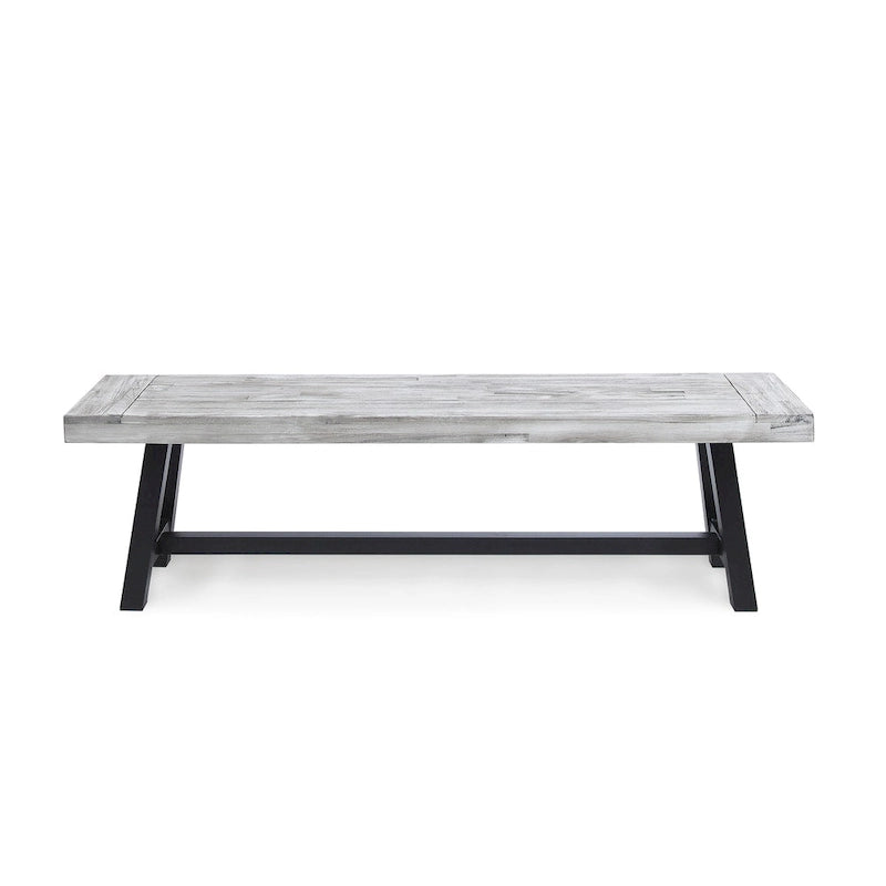 Jubilee Farmhouse Rectangle Acacia Wood Picnic Dining Bench by Christopher Knight Home