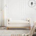 Elegant Upholstered Bench with High Sides