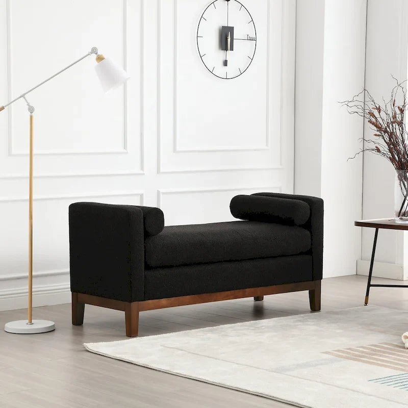 Elegant Upholstered Bench with High Sides