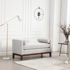 Elegant Upholstered Bench with High Sides