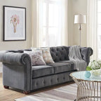 Gdansk Tufted Scroll Arm Chesterfield Sofa