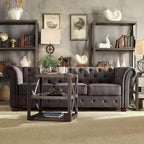 Gdansk Tufted Scroll Arm Chesterfield Sofa