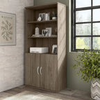 Hybrid Tall 5 Shelf Bookcase with Doors by Bush Business Furniture