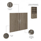 Hybrid Tall 5 Shelf Bookcase with Doors by Bush Business Furniture