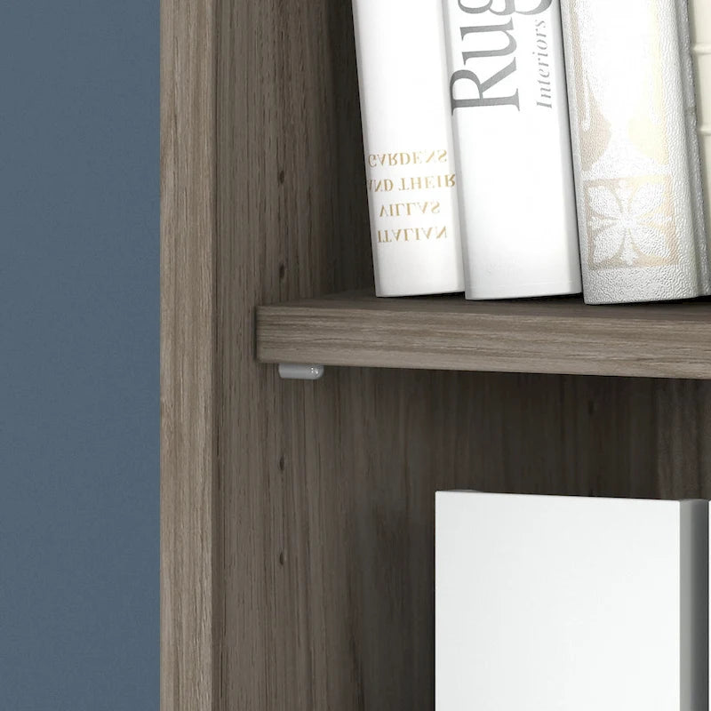 Hybrid Tall 5 Shelf Bookcase with Doors by Bush Business Furniture